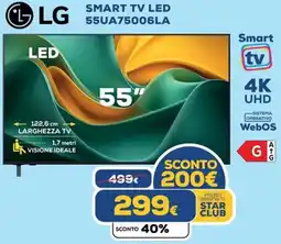 Euronics LG SMART TV LED 55UA75006LA offerta