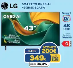 Euronics LG SMART TV QNED AI 43QNED80A6A offerta