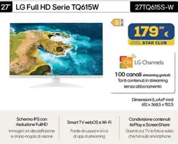 Euronics LG Full HD Serie TQ615W 27TQ615S-W offerta