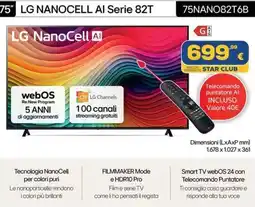 Euronics LG NANOCELL AI Serie 82T 75NANO82T6B offerta