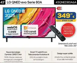 Euronics LG QNED evo Serie 80A 43QNED80A6A offerta