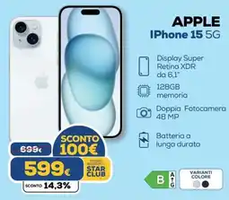 Euronics APPLE IPhone 15 5G offerta