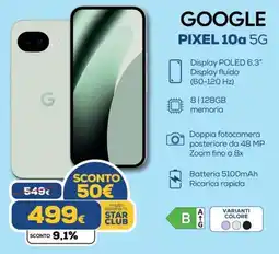Euronics GOOGLE PIXEL 10a 5G offerta