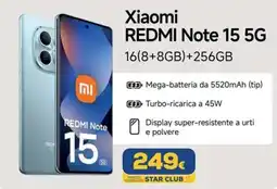 Euronics Xiaomi REDMI Note 15 5G offerta