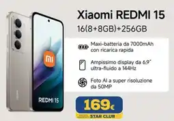 Euronics Xiaomi REDMI 15 offerta