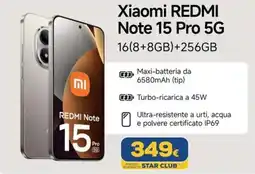 Euronics Xiaomi REDMI Note 15 Pro 5G offerta