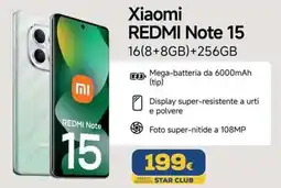 Euronics Xiaomi REDMI Note 15 offerta