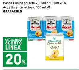 Iper La Grande Panna Cucina ad Arte o Accadi senza lattosio GRANAROLO offerta