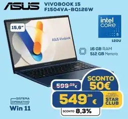 Euronics ASUS VIVOBOOK 15 F1504VA-BQ126W offerta