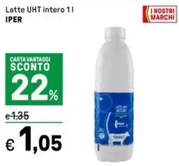 Iper La Grande Latte UHT intero IPER offerta