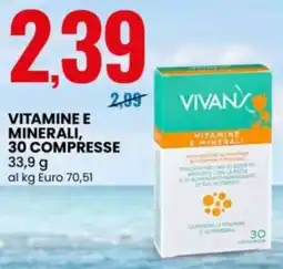 Eurospin Vivans vitamine e minerali, 30 compresse offerta