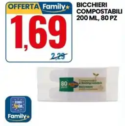 Eurospin Bicchieri compostabili offerta