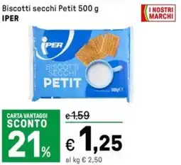 Iper La Grande Biscotti secchi Petit IPER offerta