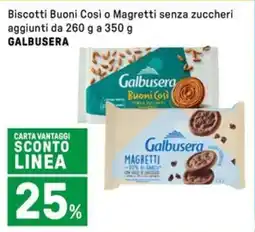 Iper La Grande Biscotti Buoni Così o Magretti senza zuccheri aggiunti GALBUSERA offerta