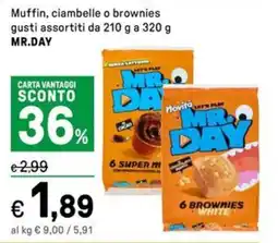 Iper La Grande Muffin, ciambelle o brownies MR.DAY offerta