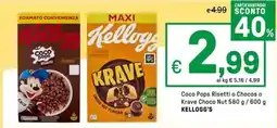 Iper La Grande Coco Pops Risetti o Chocos o Krave Choco NutKellog Kellogs KELLOGG'S offerta