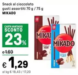 Iper La Grande Snack al cioccolato MIKADO offerta