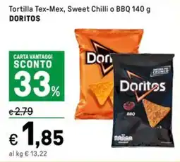 Iper La Grande Tortilla Tex-Mex, Sweet Chilli o BBQ DORITOS offerta