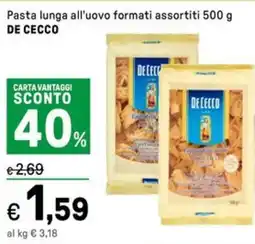 Iper La Grande Pasta lunga all'uovo DE CECCO offerta