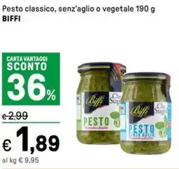 Iper La Grande Pesto classico, senz'aglio o vegetale BIFFI offerta