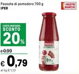 Iper La Grande Passata di pomodoro IPER offerta