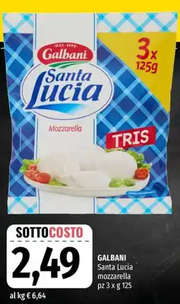 Famila Superstore GALBANI Santa Lucia mozzarella offerta