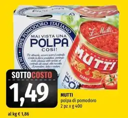 Famila Superstore MUTTI polpa di pomodoro offerta