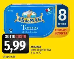 Famila Superstore ASDOMAR tonno all'olio di oliva offerta