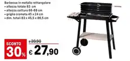 Iper La Grande Barbecue in metallo rettangolare offerta