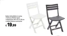 Iper La Grande Sedia richiudibile in resina offerta