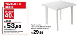 Iper La Grande Tavolo + 2 sedie offerta