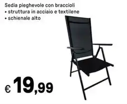 Iper La Grande Sedia pieghevole con braccioli offerta
