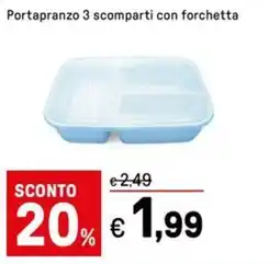 Iper La Grande Portapranzo 3 scomparti con forchetta offerta