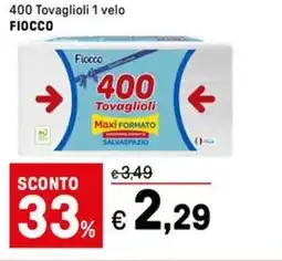 Iper La Grande 400 Tovaglioli 1 velo FIOCCO offerta