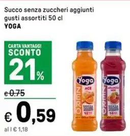 Iper La Grande Succo senza zuccheri aggiunti YOGA offerta