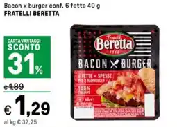 Iper La Grande Bacon x burger FRATELLI BERETTA offerta