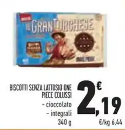 Conad Biscotti senza lattosio one piece colussi offerta
