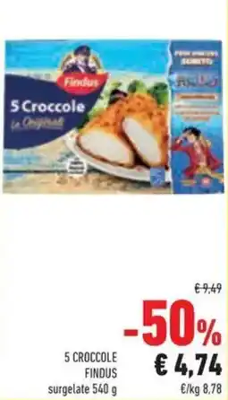 Conad 5 croccole FINDUS offerta