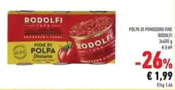 Conad Polpa di pomodoro fine RODOLFI offerta