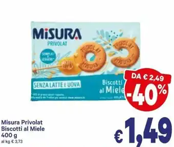 A&O Misura Privolat Biscotti al miele 400g offerta