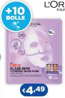 Acqua & Sapone L'oréal glass skin hydrogel glow mask offerta