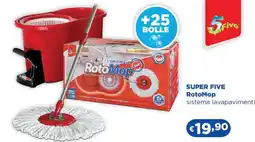 Acqua & Sapone SUPER FIVE RotoMop sistema lavapavimenti offerta