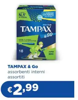 Acqua & Sapone TAMPAX & Go assorbenti interni offerta