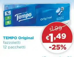 Acqua & Sapone TEMPO Original fazzoletti offerta