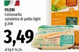Famila Superstore FILENI Cotosnella cotoletta di pollo light offerta