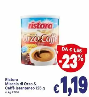 A&O Ristora Miscela di Orzo & Caffé Istantaneo 125g offerta