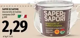 Famila Superstore SAPER DI SAPORI mozzarella di bufala campana DOP offerta