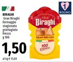 Famila Superstore BIRAGHI Gran Biraghi formaggio stagionato grattugiato fresco offerta