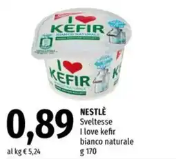 Famila Superstore NESTLÉ Sveltesse I love kefir bianco naturale offerta