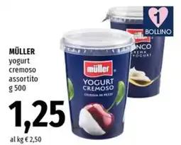 Famila Superstore MÜLLER yogurt cremoso offerta